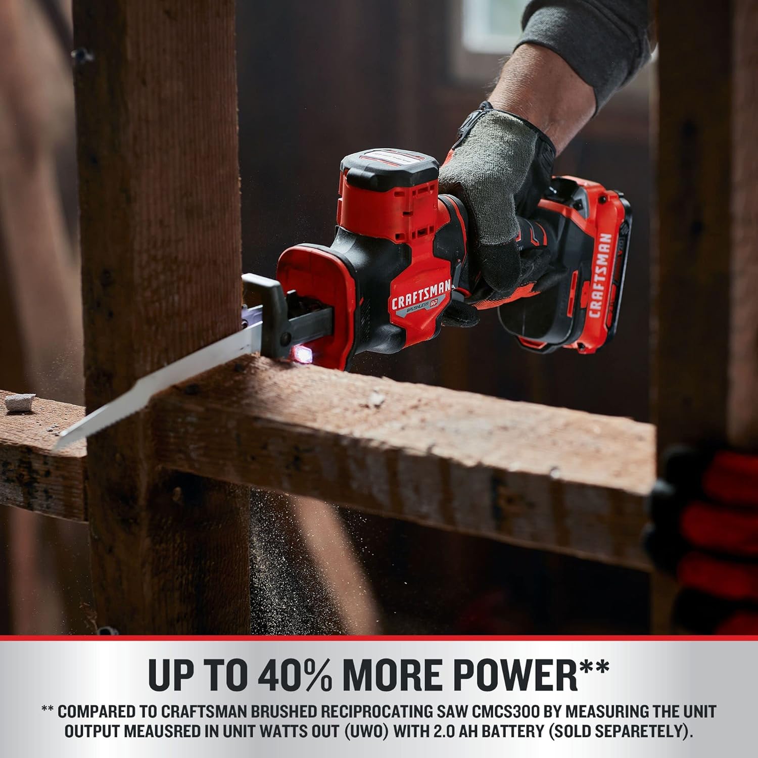 CRAFTSMAN V20 Cordless Reciprocating Saw, 2,800 SPM, Bare Tool Only (CMCS340B)2