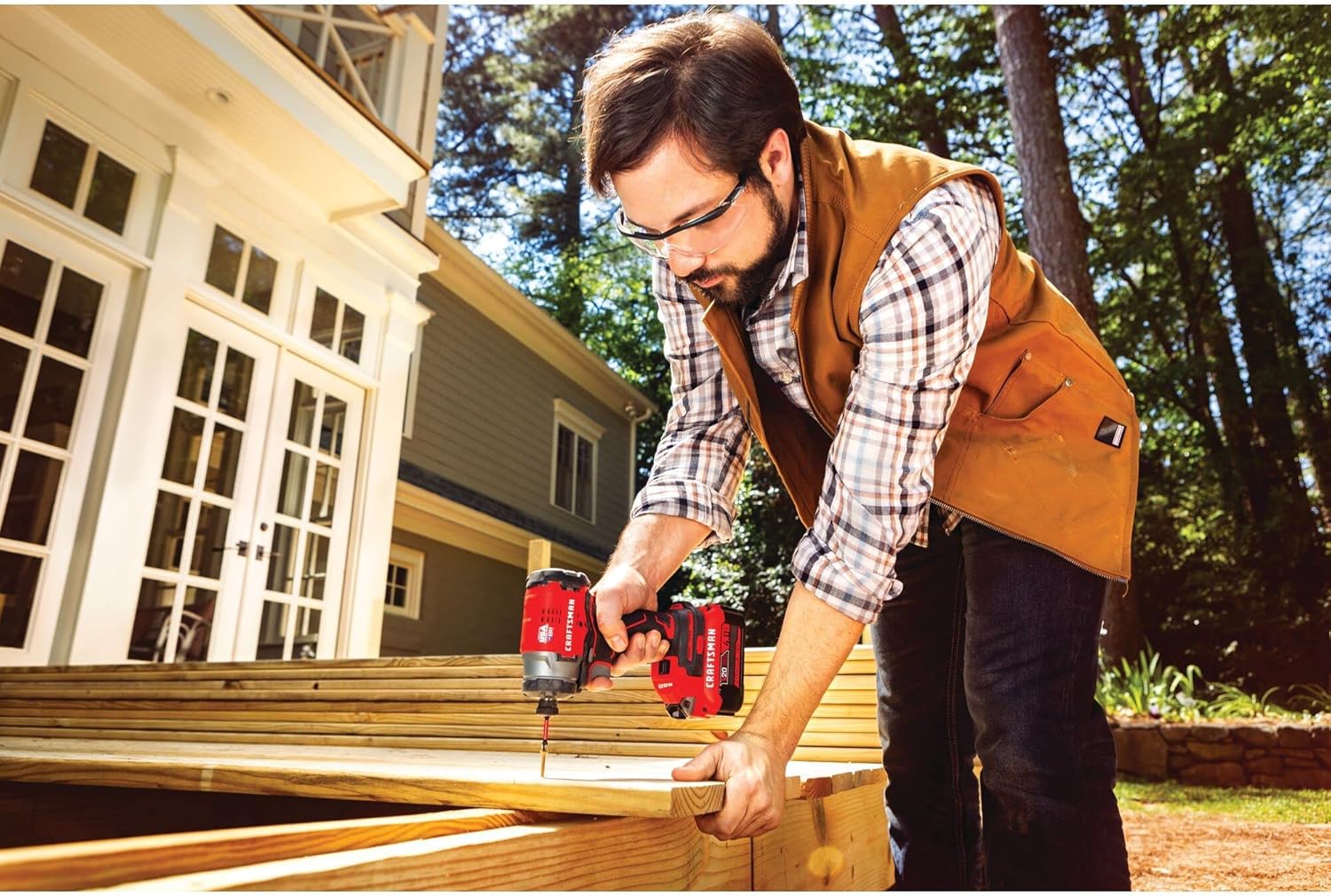 CRAFTSMAN V20 Impact Driver Kit, Cordless, 1 4 Inch, 2 Batteries and Charger Included (CMCF820D2)8