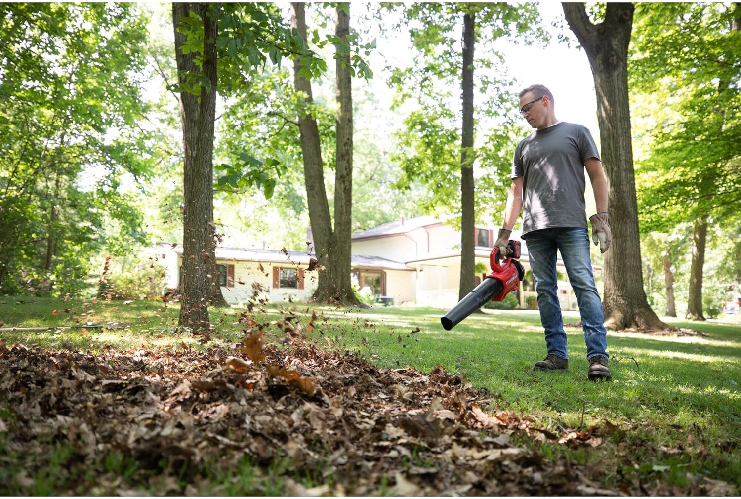 CRAFTSMAN V20 RP Cordless Leaf Blower, Up to 110 MPH Power, Brushless Motor, 5.0Ah Battery & Charger Included (CMCBL730P1)12