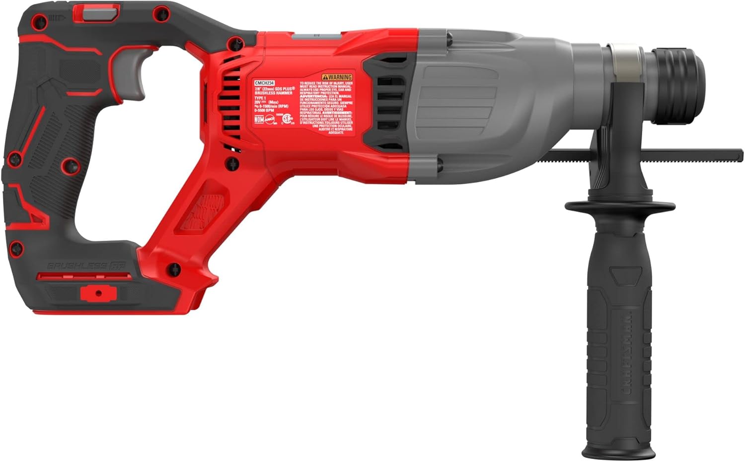 CRAFTSMAN V20 RP SDS Rotary Hammer Drill, Cordless, 7 8 inch, 2 Joules, Bare Tool Only (CMCH234B)11