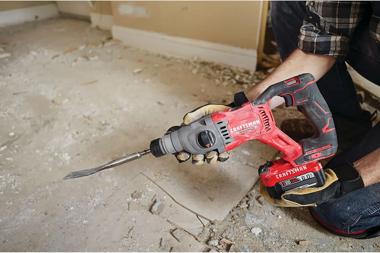 CRAFTSMAN V20 RP SDS Rotary Hammer Drill, Cordless, 7 8 inch, 2 Joules, Bare Tool Only (CMCH234B)9