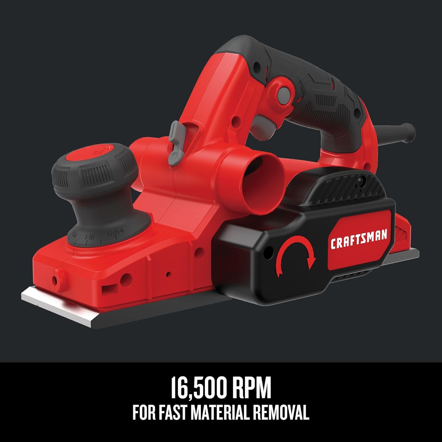 CRAFTSMAN Wood Planer, Electric Hand Planer for Woodworking, with Blades, Edge Guide, and Dust Bag (CMEW300)3
