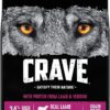 CRAVE Grain Free High Protein Adult Dry Dog Food with Lamb, 22 lb. Bag