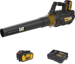 Cat DG250 18V Brushless 450 CFM 100 MPH Leaf Blower Cordless with Battery and Charger, 2-Speed Blowers for Lawn Care, Lightweight Cordless Leaf Blower – Battery & Charger Included