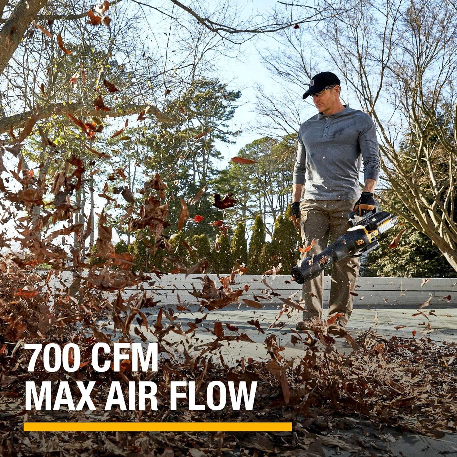 Cat DG650 60V 700 CFM 135 MPH Leaf Blower Cordless with Battery and Charger,Adjustable Speed Blowers for Lawn Care,Lightweight Cordless Leaf Blower with Variable Air Control Battery&Charger Include6