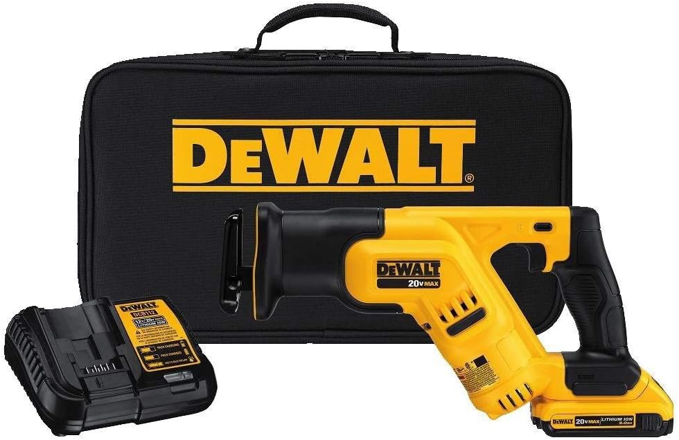 DEWALT 20V MAX Cordless Reciprocating Saw Kit, Compact, 2-Amp Hour (DCS387D1) DEWALT 20V MAX* Cordless Reciprocating Saw Kit, Compact, 2-Amp Hour (DCS387D1)