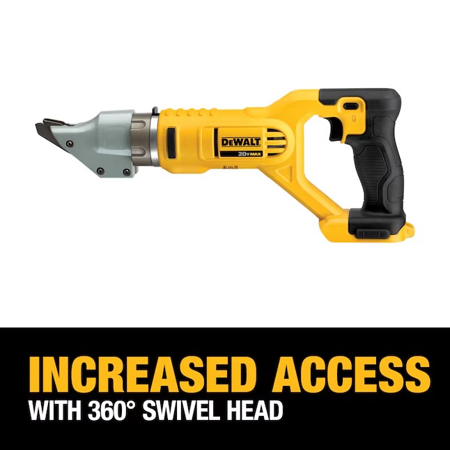 DEWALT 20V MAX Metal Shear Cutter, Cordless, 360 Degree Pivoting Head, Cuts 14GA Material, Bare Tool Only (DCS494B)3_11zon