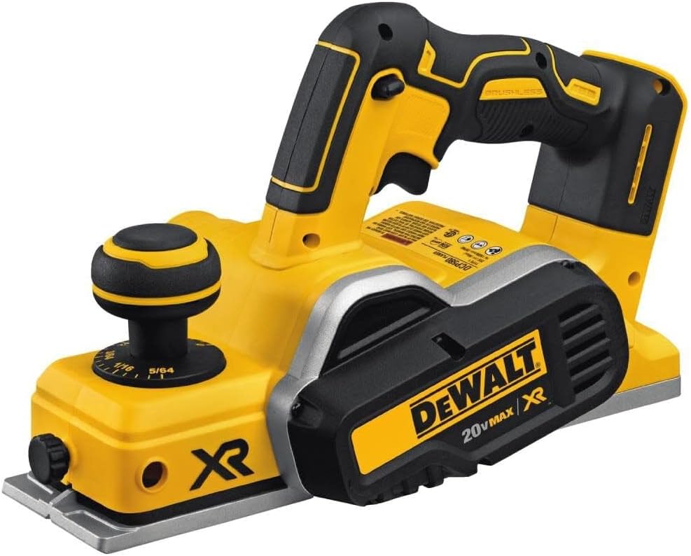 DEWALT 20V MAX Planer, 30,000 Cuts Per Minute, 2 mm Cut Depth, Brushless Motor, Bare Tool Only (DCP580B) DEWALT 20V MAX Planer, 30,000 Cuts Per Minute, 2 mm Cut Depth, Brushless Motor, Bare Tool Only (DCP580B)