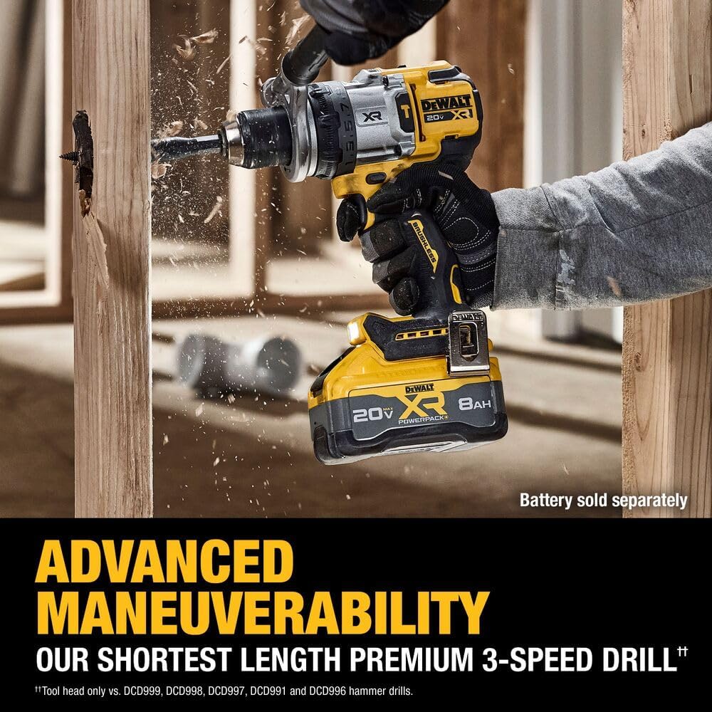 DEWALT 20V MAX XR 1 2 Inch Cordless Hammer Drill, Bare Tool Only (DCD1007B)7