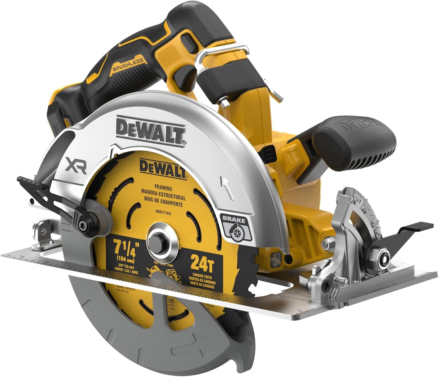 DEWALT 20V MAX XR Brushless Cordless 7-1 4 in. Circular Saw (Tool Only) (DCS590B) DEWALT 20V MAX* XR Brushless Cordless 7-1/4 in. Circular Saw (Tool Only) (DCS590B)