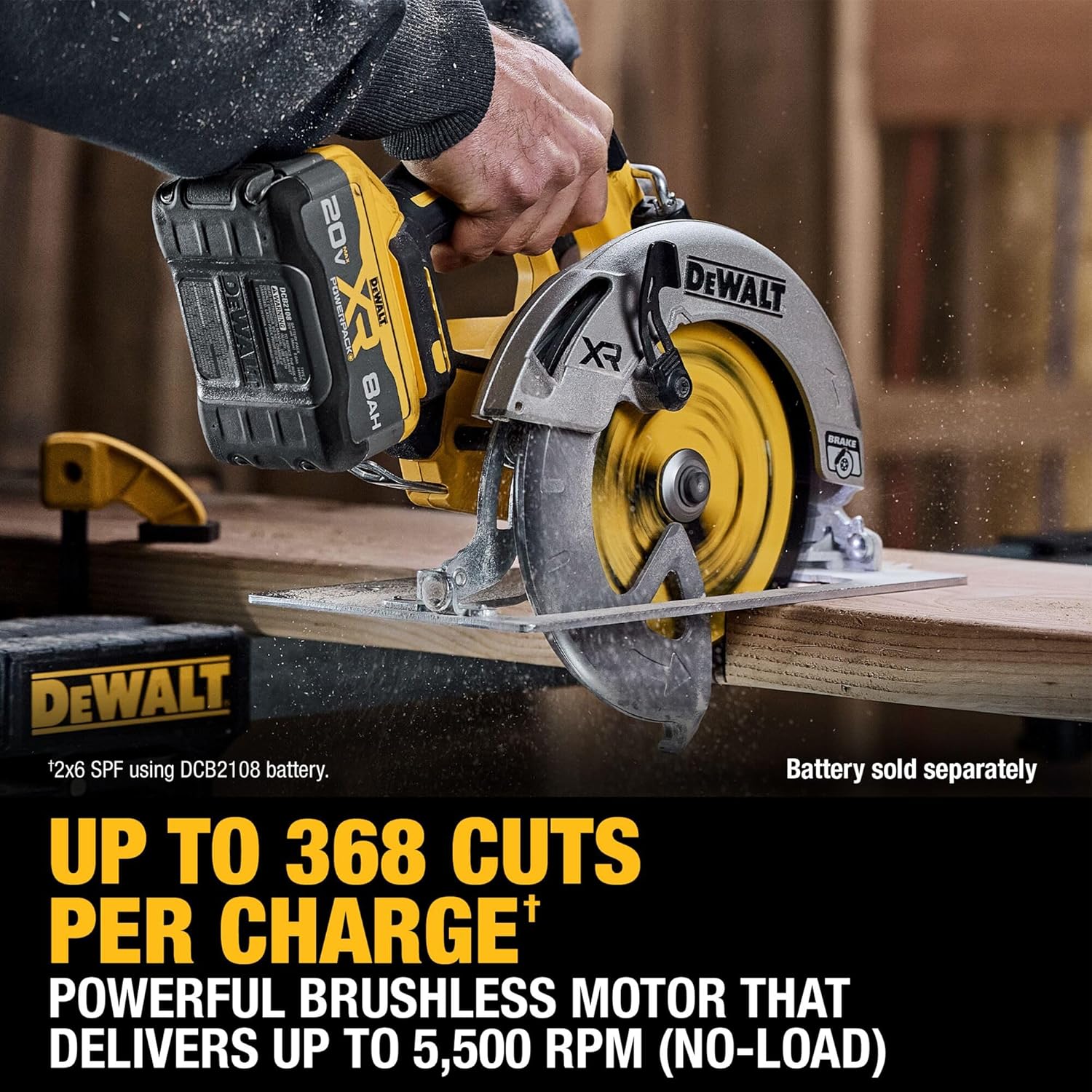 DEWALT 20V MAX XR Brushless Cordless 7-1 4 in. Circular Saw (Tool Only) (DCS590B)5