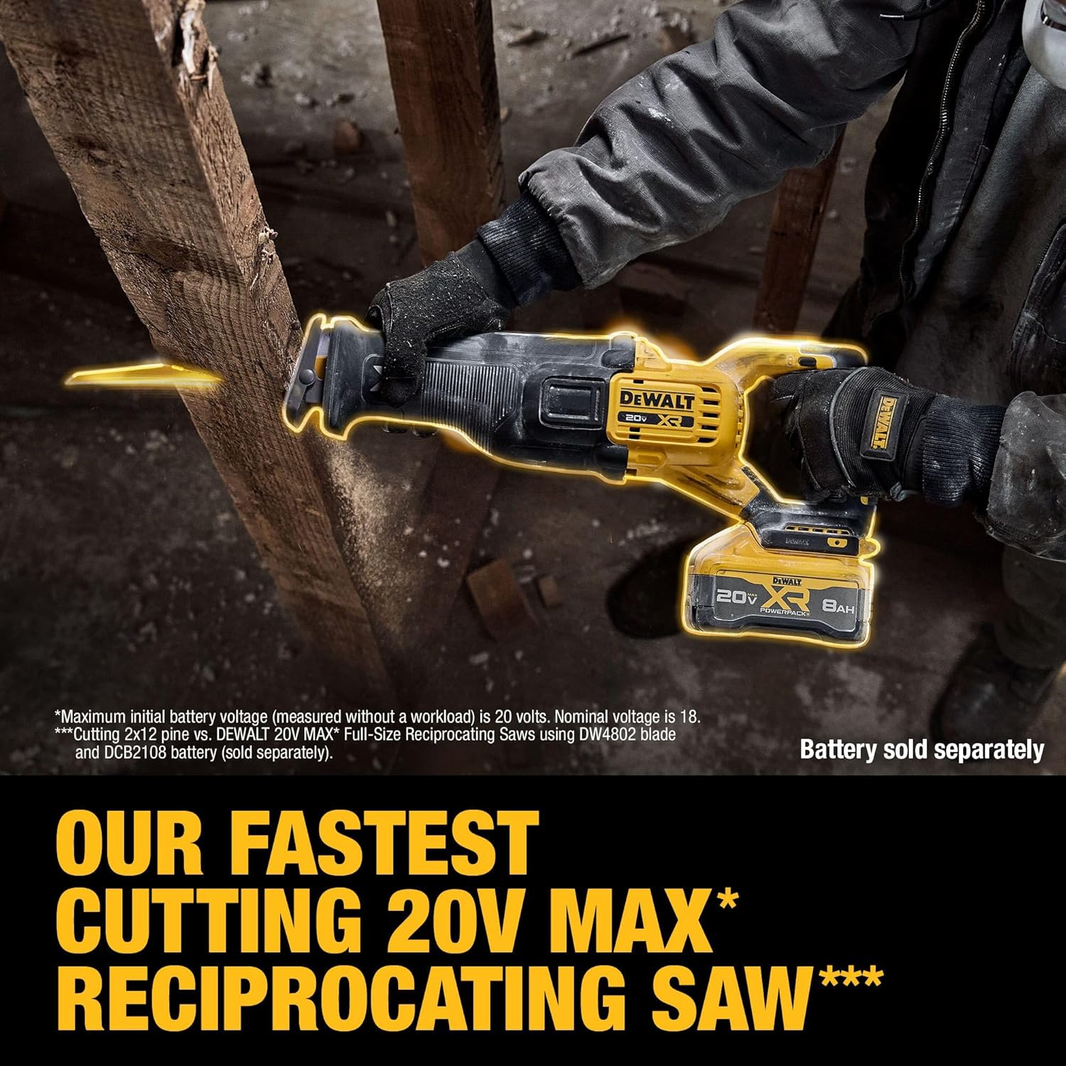 DEWALT 20V MAX XR Brushless Cordless Reciprocating Saw (Tool Only) (DCS384B)2