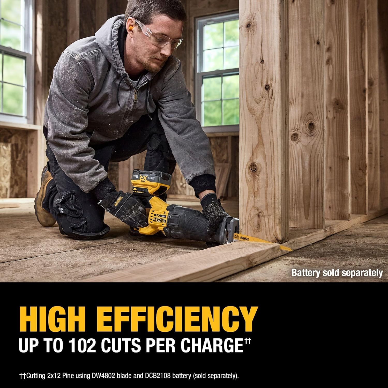 DEWALT 20V MAX XR Brushless Cordless Reciprocating Saw (Tool Only) (DCS384B)6