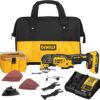 DEWALT 20V MAX XR Multi-Tool Kit, Oscillating Tool, 3-Speed, Quick Blade Change for Multi-Tool Needs, Cordless (DCS356D1)