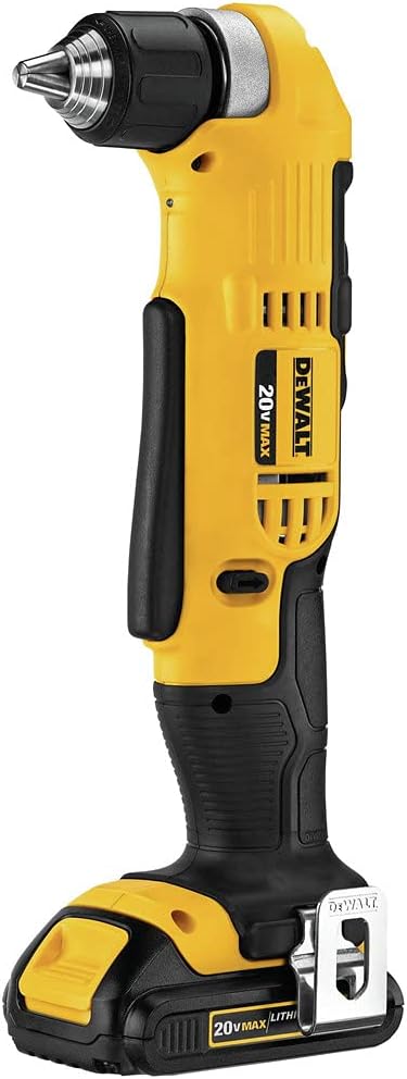 DEWALT DCD740C1 Right Angle Drill Kit, Yellow, 0.51