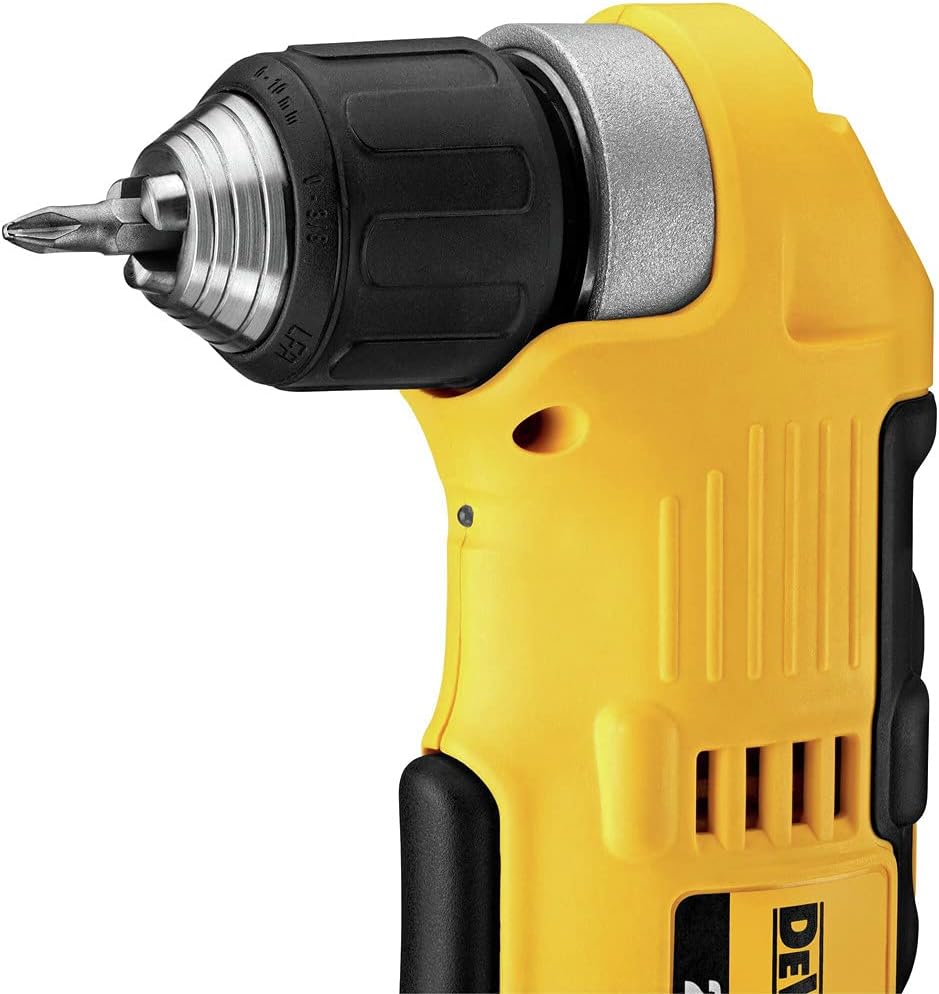 DEWALT DCD740C1 Right Angle Drill Kit, Yellow, 0.53