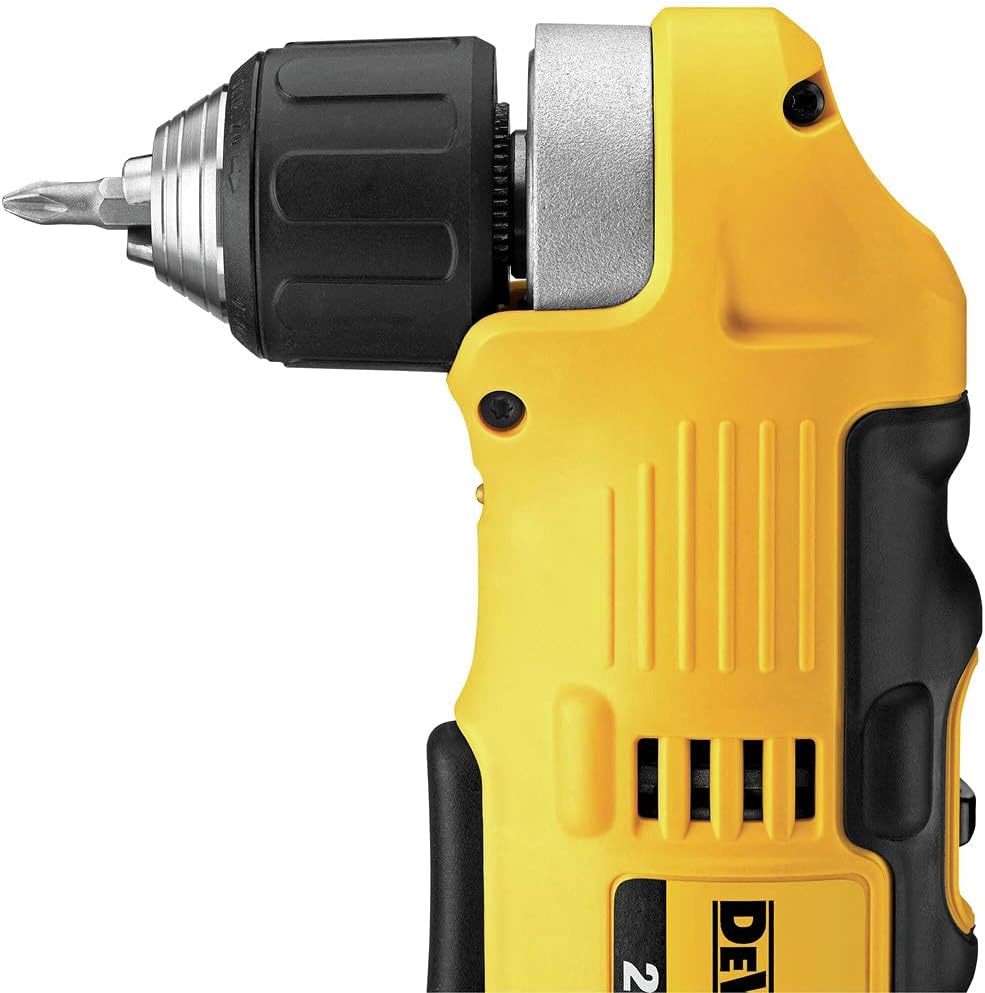 DEWALT DCD740C1 Right Angle Drill Kit, Yellow, 0.55