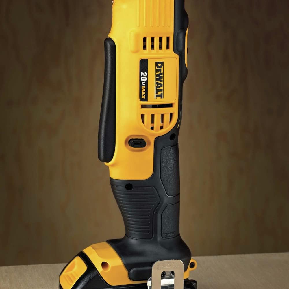 DEWALT DCD740C1 Right Angle Drill Kit, Yellow, 0.56
