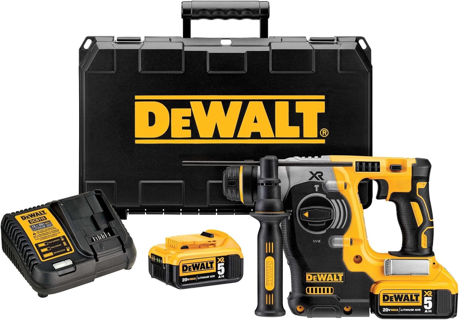 DEWALT DCH273P2 20V Max Brushless SDS Rotary Hammer with 5 Ah Batteries DEWALT DCH273P2 20V Max Brushless SDS Rotary Hammer with 5 Ah Batteries