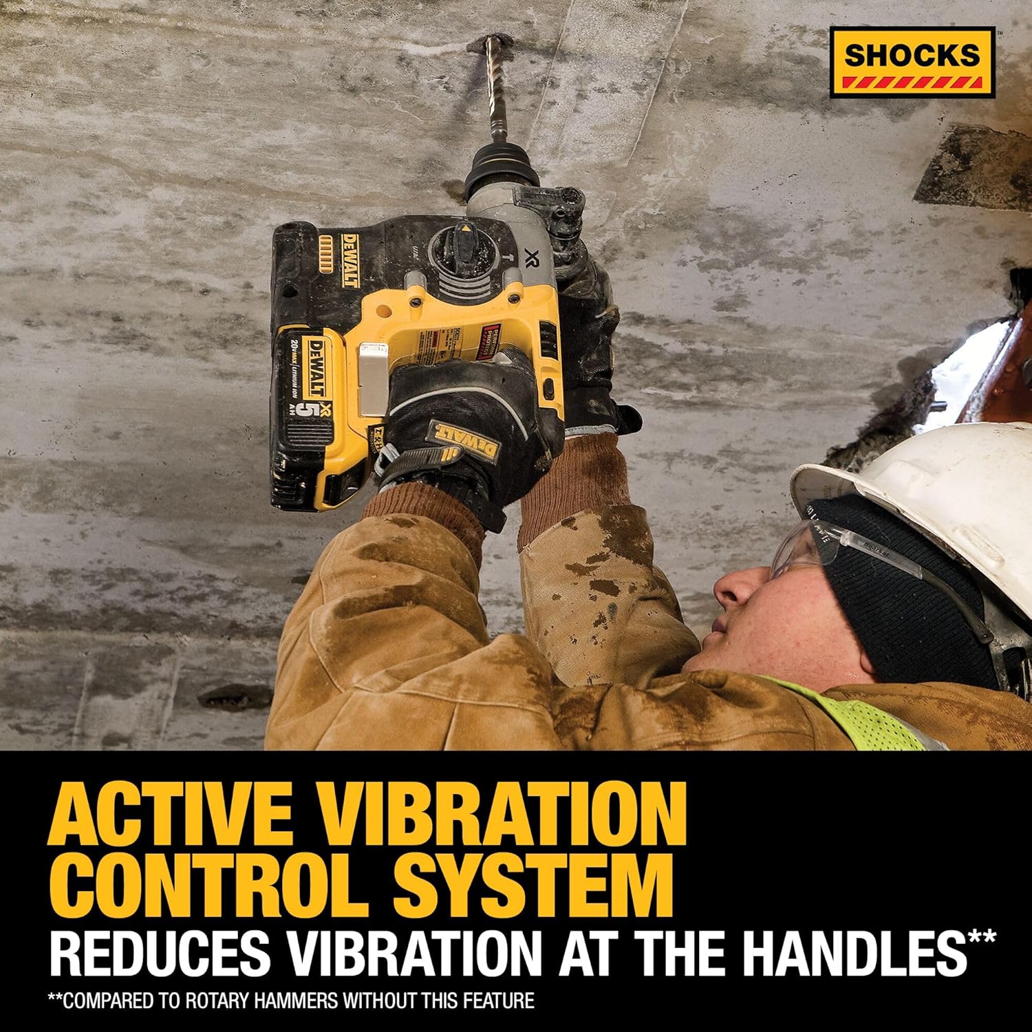 DEWALT DCH273P2 20V Max Brushless SDS Rotary Hammer with 5 Ah Batteries8