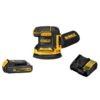 DEWALT DCW210C1 XR 20 Volts Brushless Variable Random Orbital Cordless Sander with Dust Management (Battery Included)