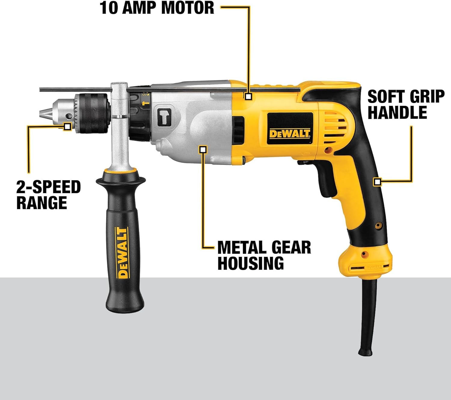 DEWALT Hammer Drill, 1 2-Inch, 10-Amp, Pistol Grip (DWD520)5