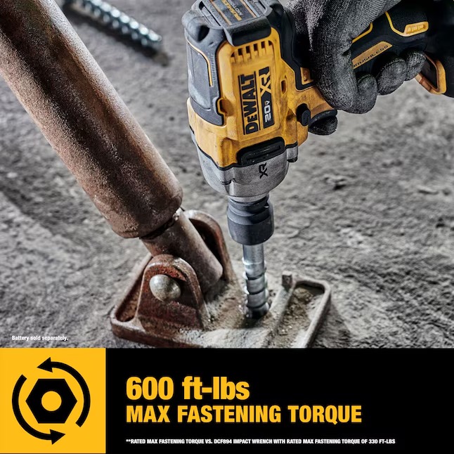 DEWALT XR 20-volt Max Variable Brushless 1 2-in Drive Cordless Impact Wrench (Battery and Charger Included)2_11zon