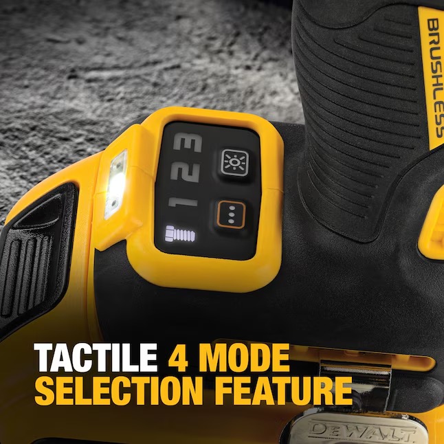 DEWALT XR 20-volt Max Variable Brushless 1 2-in Drive Cordless Impact Wrench (Battery and Charger Included)5_11zon
