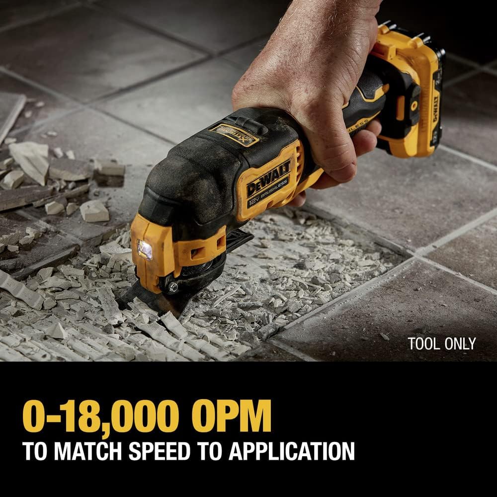 DEWALT XTREME 12V MAX Brushless Cordless Oscillating Tool with Blades and Adaptor, Bare Tool Only (DCS353B)5