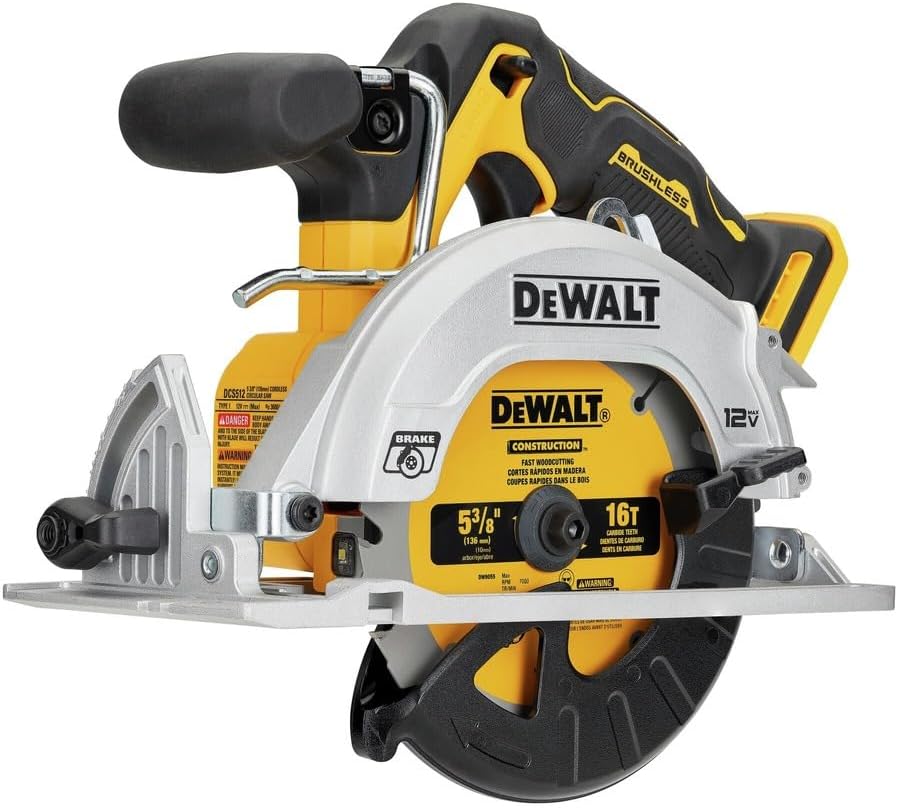 DEWALT XTREME™ 12V MAX BRUSHLESS 5-3 8 CIRCULAR SAW (Tool Only) (DCS512B) DEWALT XTREME™ 12V MAX BRUSHLESS 5-3/8" CIRCULAR SAW (Tool Only) (DCS512B)