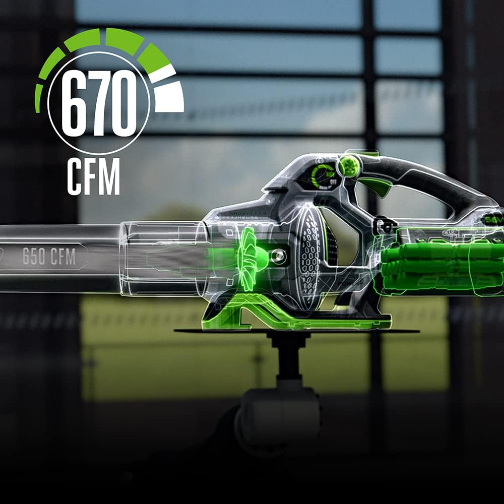 EGO POWER+ Leaf Blower, Cordless Electric 670 CFM, Includes 56V 4.0Ah Battery and Charger - LB67031