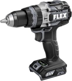 FLEX 24V Brushless Cordless 1 2-Inch 1,400 In-Lbs Torque 2-Speed Hammer Drill Turbo Mode Tool Only, Battery and Charger Not Included - FX1271T-Z