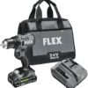 FLEX 24V Brushless Cordless 1/2-Inch 650 In-Lbs Torque 2-Speed Compact Drill Driver Kit with 2.5Ah Lithium Battery and 160W Fast Charger - FX1131-1A