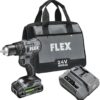 FLEX 24V Brushless Cordless 1/2-Inch 650 In-Lbs Torque 2-Speed Compact Hammer Drill Kit with 2.5Ah Lithium Battery and 160W Fast Charger - FX1231-1A