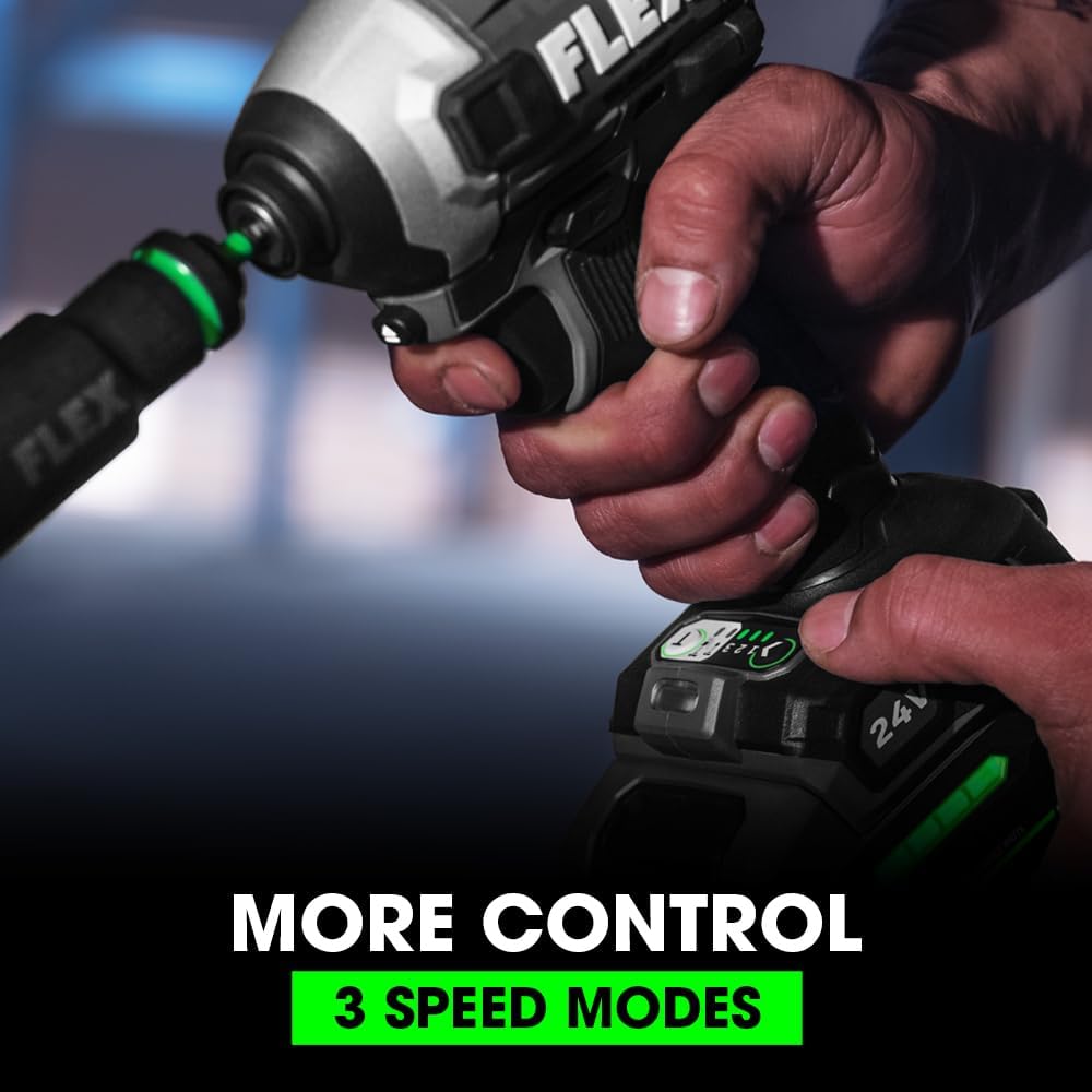 FLEX 24V Brushless Cordless 1 4-Inch 2,500 In-Lbs Torque Quick Eject Hex Impact Driver Multi-Mode Tool Only, Battery and Charger Not Included - FX1371A-Z2