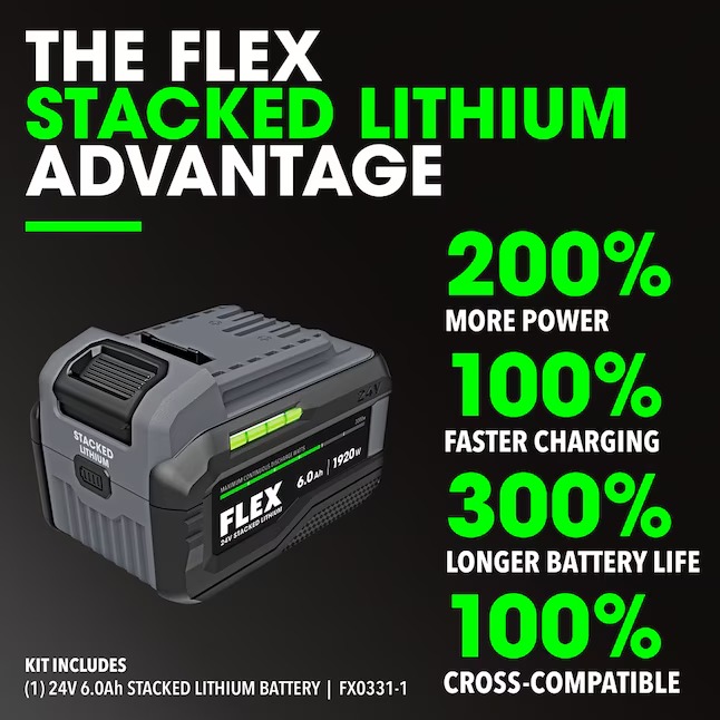 FLEX FX1472-1H STACKED LITHIUM 24-volt Variable Brushless 1 2-in Drive Cordless Impact Wrench (Battery and Charger Included)1_11zon