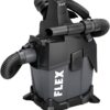 FLEX FX5221-Z 24V Brushless 1.6 Gallon Wet/Dry Tool Only Vacuum Cleaner, Grey