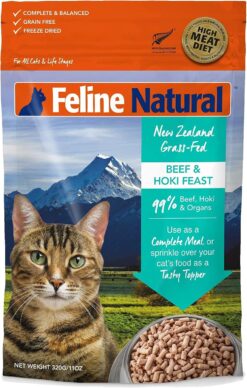 Feline Natural - Grain-Free Freeze Dried Cat Food - Beef & Hoki, 11oz