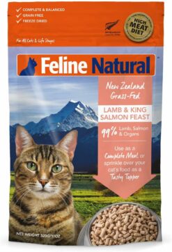Feline Natural - Grain-Free Freeze Dried Cat Food - Lamb & Salmon, 11oz