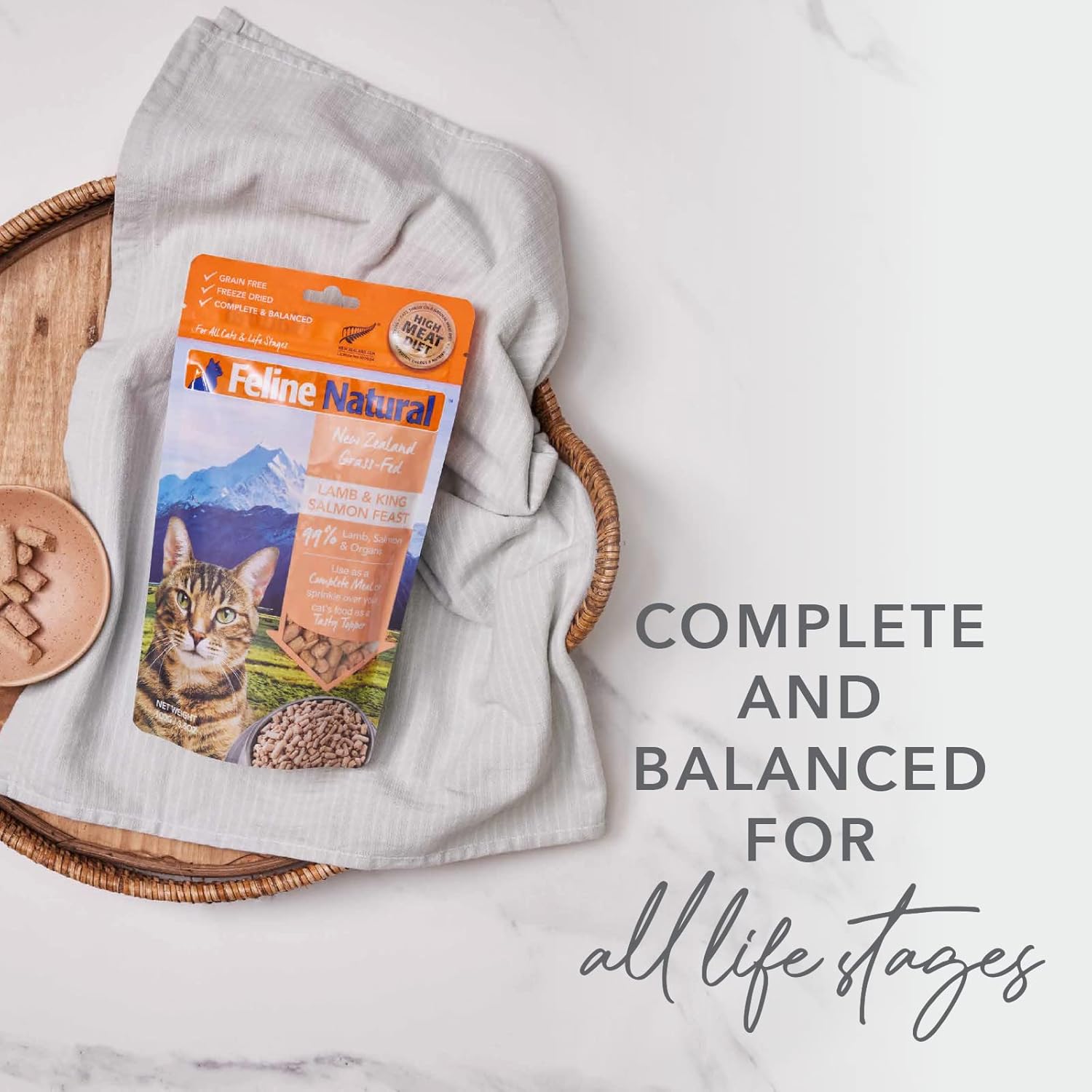 Feline Natural - Grain-Free Freeze Dried Cat Food - Lamb & Salmon, 11oz2