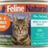 Feline Natural Wet Cat Food Pate, Beef & Hoki Feast, 6 Oz Cans (Pack of 12), Grain Free, Made in New Zealand with Grass-Fed and Finished Beef and Sustainably Caught Hoki Fish