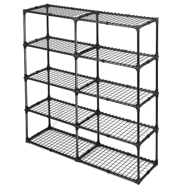Flynama Steel Heavy Duty 5-Tier Utility Shelving Unit (57-in W x 14-in D x 60-in H), Black, (220-lb Capacity Per Shelf)3_11zon