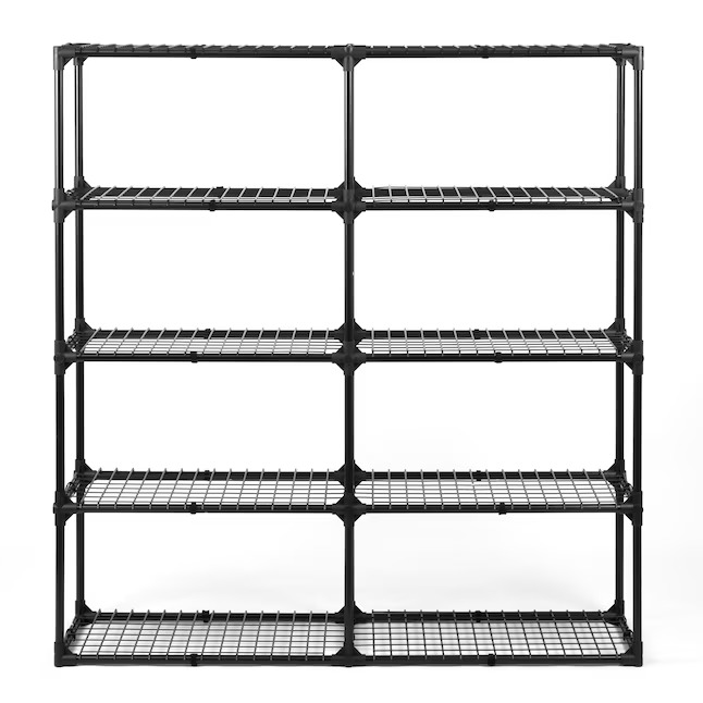 Flynama Steel Heavy Duty 5-Tier Utility Shelving Unit (57-in W x 14-in D x 60-in H), Black, (220-lb Capacity Per Shelf)7_11zon