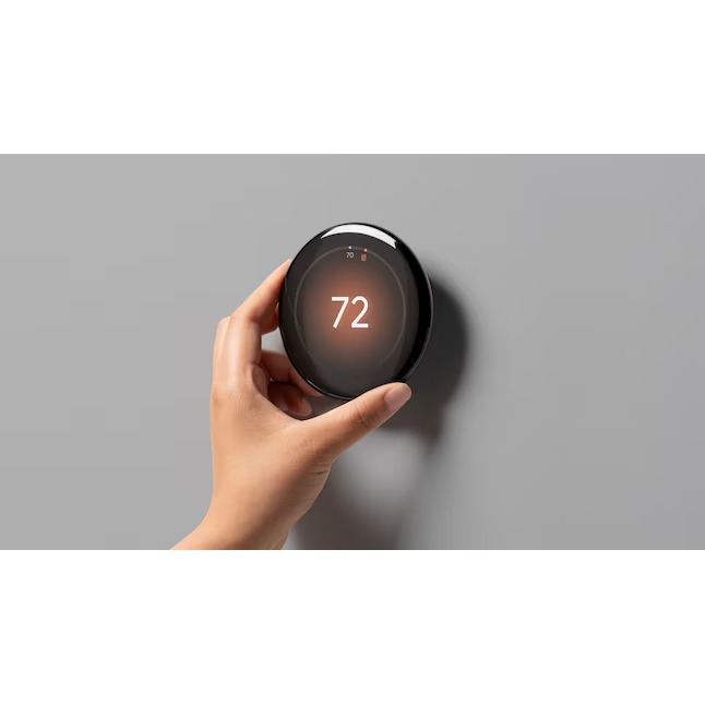 Google Nest Learning Thermostat (4th Gen) with Temp Sensor - Polished Obsidian - GA05169-US13_11zon