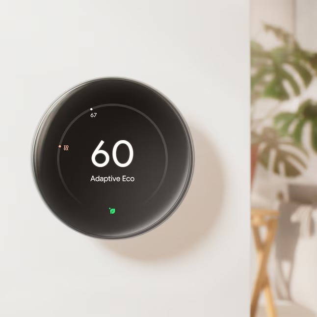 Google Nest Learning Thermostat (4th Gen) with Temp Sensor - Polished Silver - GA05551-US12_11zon