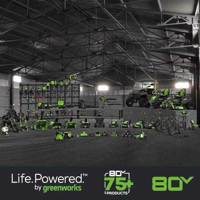 Greenworks BPB80L410 80-volt 610-CFM 180-MPH Battery Backpack Leaf Blower 4 Ah (Battery and Charger Included)17_11zon