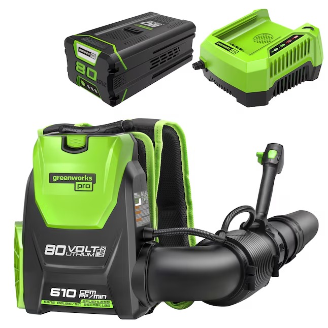 Greenworks BPB80L410 80-volt 610-CFM 180-MPH Battery Backpack Leaf Blower 4 Ah (Battery and Charger Included)_11zon Greenworks BPB80L410 80-volt 610-CFM 180-MPH Battery Backpack Leaf Blower 4 Ah (Battery and Charger Included)