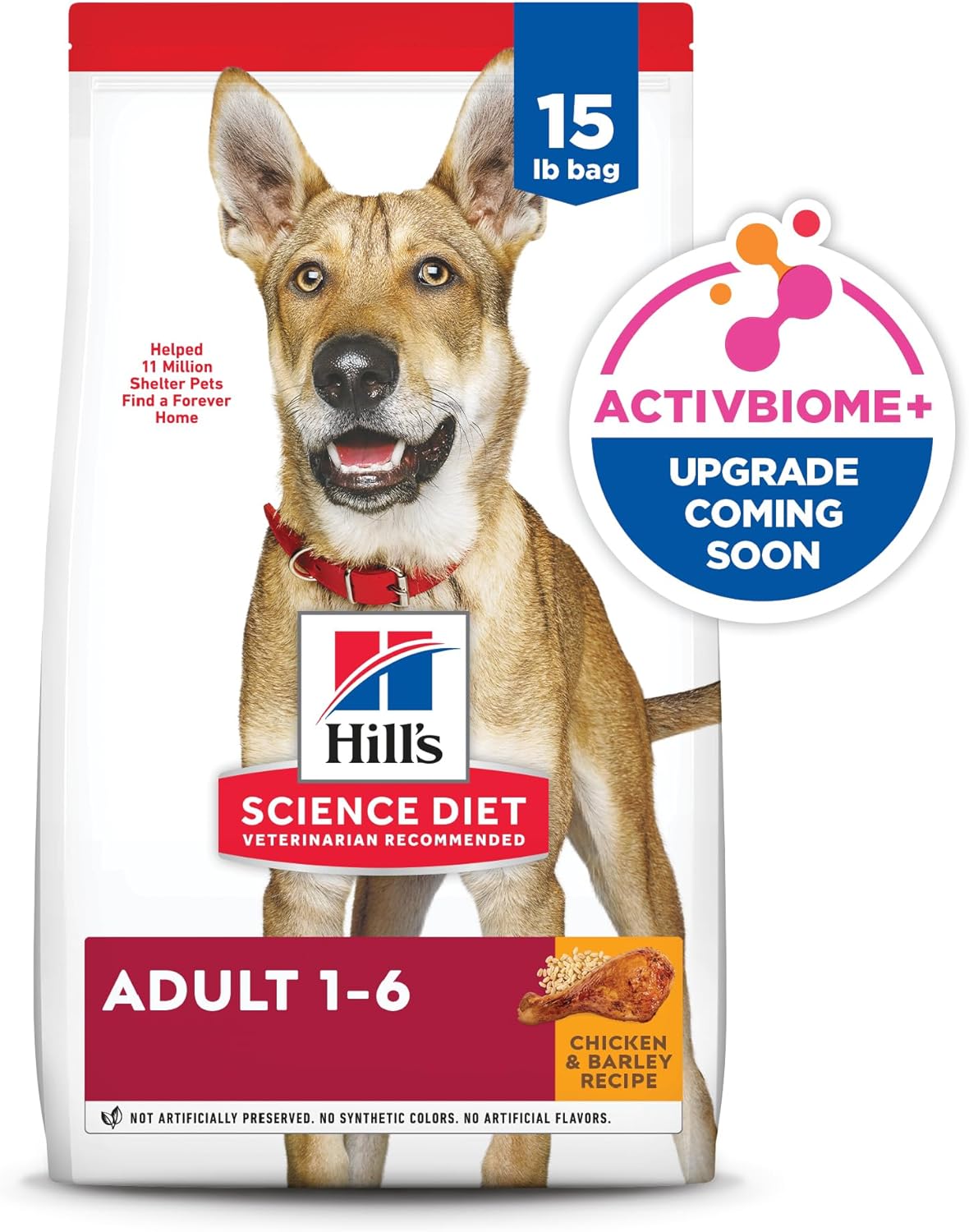 Hill's Science Diet Adult 1-6, Adult 1-6 Premium Nutrition, Dry Dog Food, Chicken & Barley, 15 lb Bag19