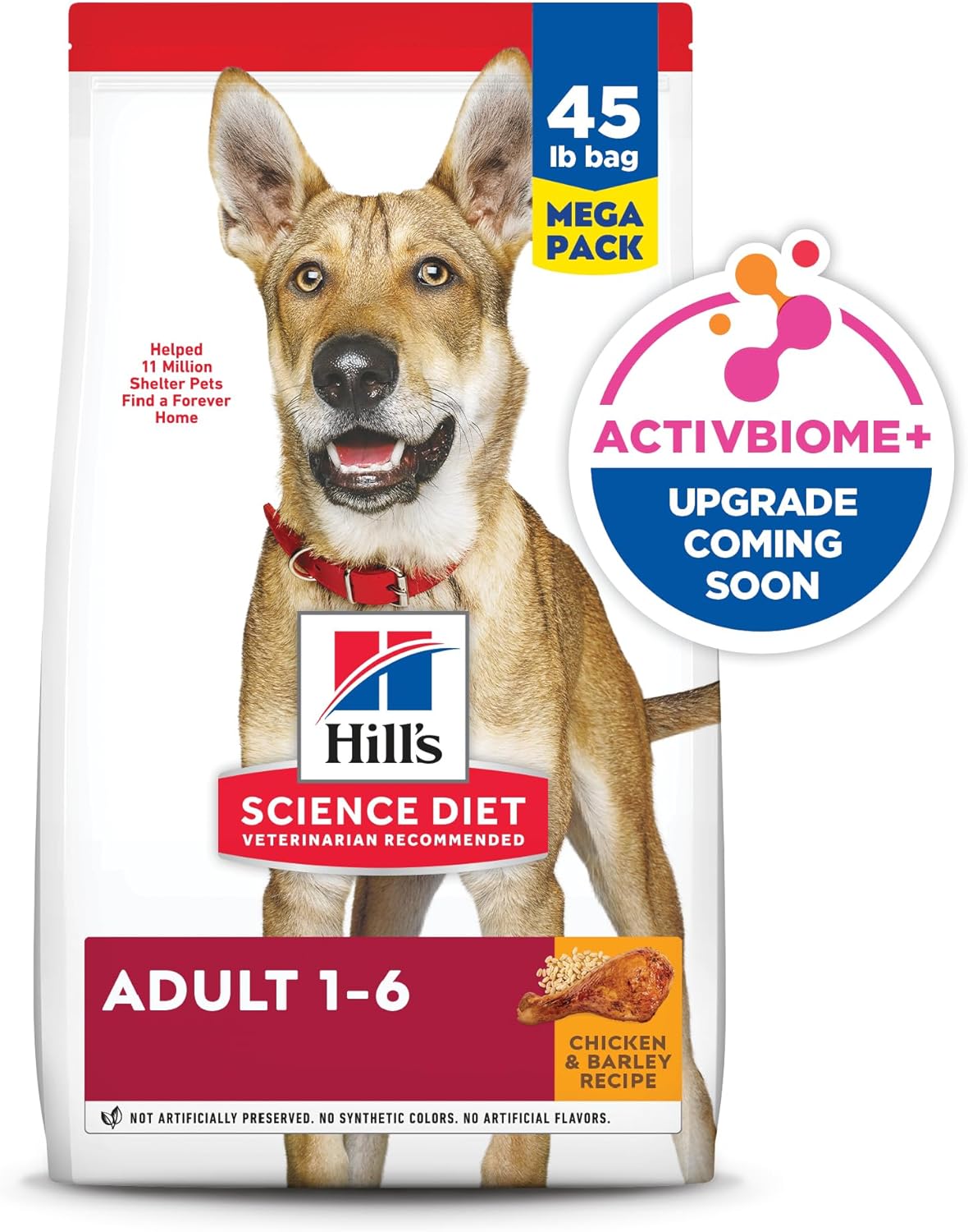 Hill's Science Diet Adult 1-6, Adult 1-6 Premium Nutrition, Dry Dog Food, Chicken & Barley, 45 lb Bag17
