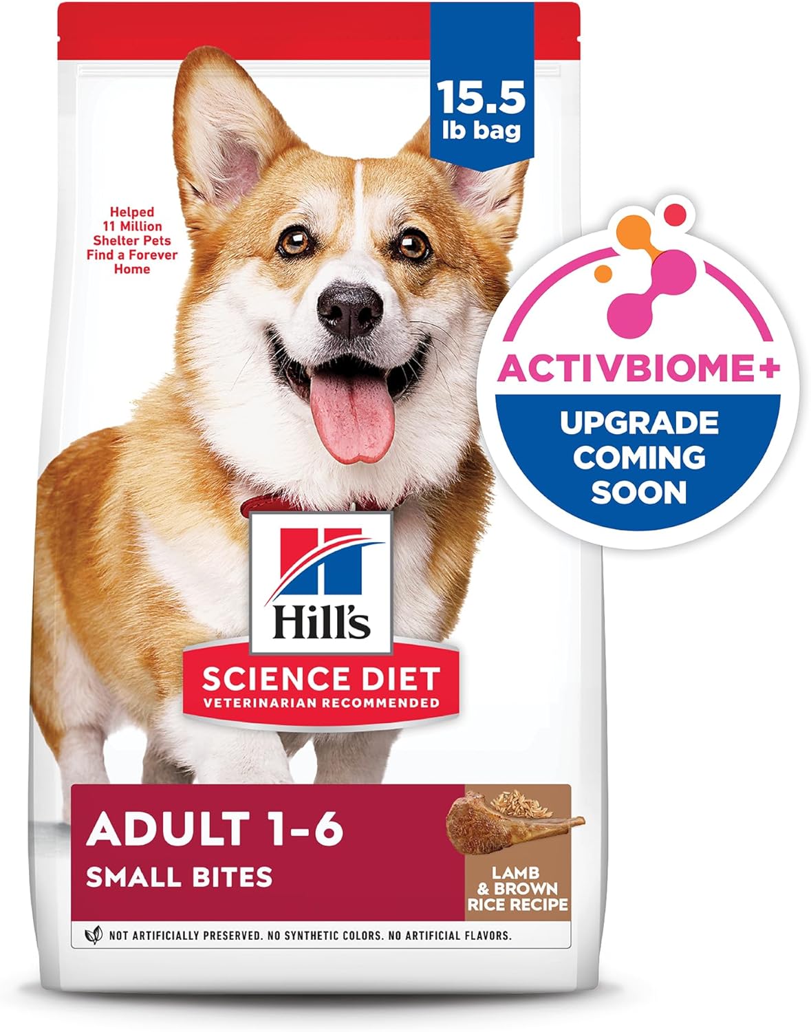Hill's Science Diet Adult 1-6, Adult 1-6 Premium Nutrition, Small Kibble, Dry Dog Food, Lamb & Brown Rice, 15.5 lb Bag10